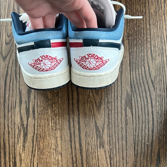 Nike Air Jordan Low Blue and White Sneakers - Picture 5 of 8